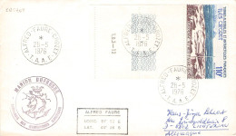 TAAF - LETTER 1976 ALFRED-FAURE-CROZET - DE Mi 90  / *1113 - Cartas & Documentos