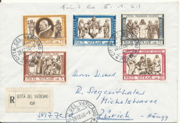 Vatican Registered Cover Sent To Switzerland 26-12-1960 - Covers & Documents