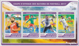 Togo 8154-8157 Kleinbogen (kompl. Ausgabe) Postfrisch 2017 Fußball - Afrikanischer Cup - Togo (1960-...)