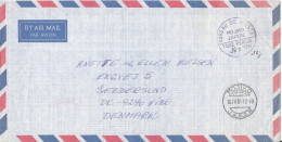 Japan Air Mail Cover Sent To Denmark Bureau De Poste Mojiko 18-4-1981 Taxe Percue 340 Yen - Luchtpost