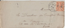 MOUCHON SURCHARGE F.M ! 1903 - ENVELOPPE De BREST (FINISTERE) => PARIS - 1900-02 Mouchon