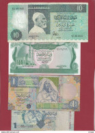 Libye 4 Billets Dans L 'état (1 Dinars  1981 UNC ---FORTE COTE EN UNC) Lot N °2 - Libya