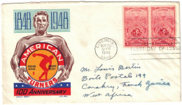 USA - Ohio - Cincinnati - FDC - American Turners - Lettre Pour Conakry (Guinée Française) - 20 Novembre 1948 - 1941-1950