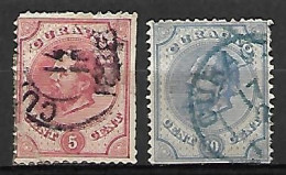 CURACAO   -  1873.   Y&T N° 3 / 4 Oblitérés .  Cote 45 Euros. - Curaçao, Nederlandse Antillen, Aruba