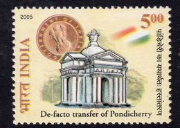 India 2005 50th Anniversary Of Transfer Of Pondicherry, MNH, SG 2304 (D) - Nuevos