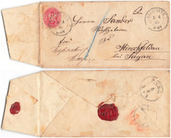 LETTRE. PRUSSE. 1Si. LIEGNITZ NACH  HIRSCHFELDAU (JELENIN POLAND)  BAI ZAGAN        /  2 - Postal  Stationery