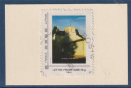 MonTimbraMoi, France -50g Vertical, Série Monuments 2009 Pessac, Oblitéré Château Bellegrave Cadre Gris Philaposte - Used Stamps