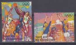 NU New York 1996 704-05 ** JO Centenaire Basket-ball Volley-ball - Blocks & Sheetlets