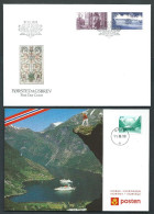 Norway - 1998 Royal Castle Pair On FDC + Postal Card 1999 - Sonstige & Ohne Zuordnung