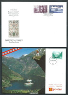 Norway - 1998 Royal Castle Pair On FDC + Postal Card 1999 - Otros & Sin Clasificación