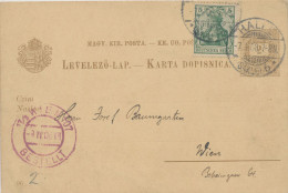 UNGARN/DEUTSCHES REICH 1906 Ungarn Ansichtskarten-GA 2Kr Zur Jahrtausendfeier Ungarns (1896) M Städteansicht Von Zagreb - Interi Postali