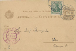 UNGARN/DEUTSCHES REICH 1906 Ungarn Ansichtskarten-GA 2Kr Zur Jahrtausendfeier Ungarns (1896) M Städteansicht Von Zagreb - Entiers Postaux