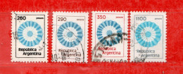 (Us.7) Argentina ° 1979-1981 - . Yv. 1171-1191-1193-1278.  Oblitérer. - Oblitérés