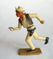 FIGURINE STARLUX COWBOY Tireur PISTOLET COURANT CHEMISE JAUNE Icomplet - SERIE LUXE 1964 Réf 5131 - Starlux