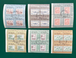 Cocos (Keeling) Island 1988 CTO 25th Anniv Of 1st Cocos (Keeling) Island Stamps Sg 185/90 Blocks Of 4 - Cocos (Keeling) Islands