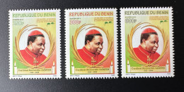 Bénin 2011 Mi. 1648 - 1650 Cardinal Bernardin Gantin Kardinal Religion Church Kirche 1922 - 2008 MNH** - Bénin – Dahomey (1960-...)