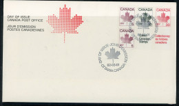 Canada FDC 1982 "Booklet Pane" - Lettres & Documents