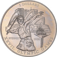 Monnaie, Libéria, XVIII Olympic GamesSydney, 5 Dollars, 2000, SPL, Cupro-nickel - Liberia