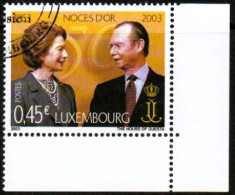 LUXEMBOURG, LUXEMBURG 2003, MI 1597, GOLDENE HOCHZEIT,  ESST GESTEMPELT, OBLITÉRÉ - Usados