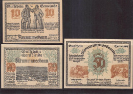 Krummnussbaum   Notgeld  Lot Serie A 3 Noten - Autriche