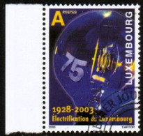 LUXEMBOURG, LUXEMBURG 2003, MI 1610 A ,75 JAHRESTAG ELEKTRIFIZIERUNG LUXEMBURGS, ESST GESTEMPELT, OBLITÉRÉ - Used Stamps