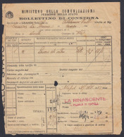 Napoli (TO) 1933, Ferrovie Dello Stato, Bollettino Di Consegna A Ceraso, La Rinascente - Chemin De Fer