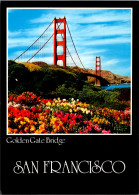 California San Francisco Golden Gate Bridge And Flowers In Foreground - San Francisco