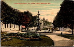 Maryland Baltimore Centennial Fountain And Eutaw Place  - Baltimore