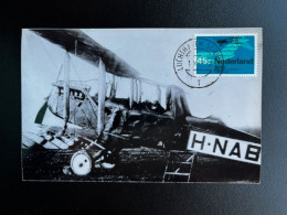 NETHERLANDS 1968 AVIATION HAVILLAND DH-9 & DOUGLAS DC-9 MAXIMUM CARD NEDERLAND AIRPLANES - Maximum Cards
