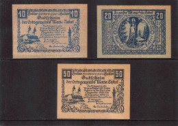 Maria Taferl Notgeld  Lot Serie A 3 Noten - Autriche