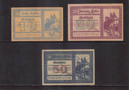 Melk  Notgeld  Lot Serie A 3 Noten - Autriche