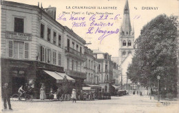 FRANCE - 51 - Epernay - Place Thiers Et Eglise Notre-Dame - Carte Postale Ancienne - Epernay
