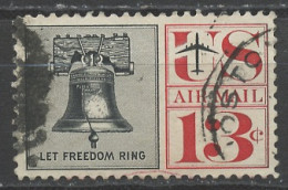 Etats Unis - Vereinigte Staaten - USA Poste Aérienne 1959-61 Y&T N°PA57 - Michel N°F782 (o) - 13c Cloche De La Liberté - 2a. 1941-1960 Used