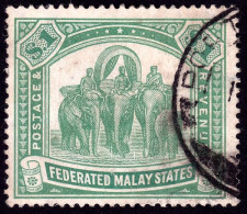 FEDERATED MALAY STATES FMS 1922 $1 Wmk.MSCA Sc#73 USED @TE189 - Federated Malay States