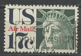 Etats Unis - Vereinigte Staaten - USA Poste Aérienne 1971 Y&T N°PA76 - Michel N°F1044 (o) - 17c Statue De  La Liberté - 3a. 1961-… Gebraucht