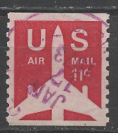Etats Unis - Vereinigte Staaten - USA Poste Aérienne 1971 Y&T N°PA74bh - Michel N°F1029Duo (o) - 11c  Avion Stylisé - 3a. 1961-… Oblitérés