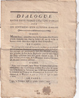 DIALOGUE ENTRE DEUX FRERES CITOYENS D'ARLES SUR LES SENTIMENTS D'UN CITOYEN D'ARLES / 2 - Manuscrits