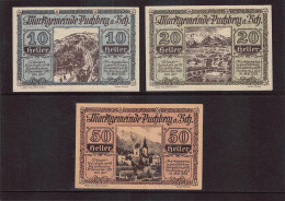 Puchberg  Notgeld  Lot Serie A 3 Noten - Autriche