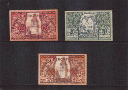 Perchtoldsdorf  Notgeld  Lot Serie A 3 Noten - Autriche