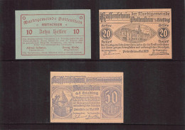 Pottenstein  Notgeld  Lot Serie A 3 Noten - Autriche