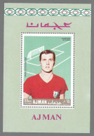 Ajman 1968 Beckenbauer Bayern Football Soccer Block Mi 311 MNH** - Clubs Mythiques