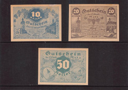 Retz Notgeld  Lot Serie A 3 Noten - Autriche