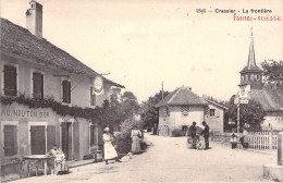 [-50%] Suisse - Crassier - La Frontière Franco Suisse - Clocher - Animé - Carte Postale Ancienne - Crassier