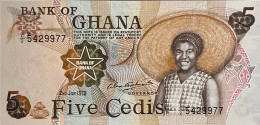 Ghana 5 Cedis, P-15b (2.1.1978) - UNC - RARE LAST DATE - Ghana