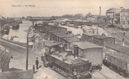 France - Roanne - Le Bassin - Train - Canal - Péniche -  Carte Postale Ancienne - Roanne