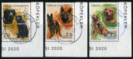 Türkiye 2020 Mi 4565-4567 Service Dogs, German Shepherd, Golden Retriever, Assistance Dog - Usados