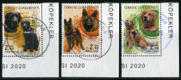 Türkiye 2020 Mi 4565-4567 Service Dogs, German Shepherd, Golden Retriever, Assistance Dog - Gebraucht