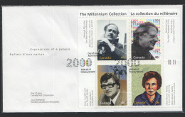 2000  Millenium Issue Great Thinkers Souvenir Sheet Of 4 Different Sc 1829 - 1991-2000