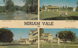 CARTOLINA  MIRIAM VALE,QUEENSLAND-COLOSSEUM CREEK-MIRIAM VALE MOTEL-MAIN STREET-R.S.L.WAR MEMORIAL-NON VIAGGIATA - Other & Unclassified