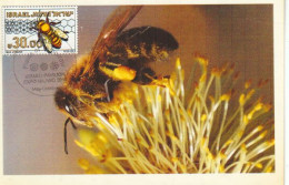 ISRAEL.  Préservation De L'Abeille, Carte-maximum Vendue Au Pavillon Israel De L'Expo Universelle Milan 2015 - Abeilles